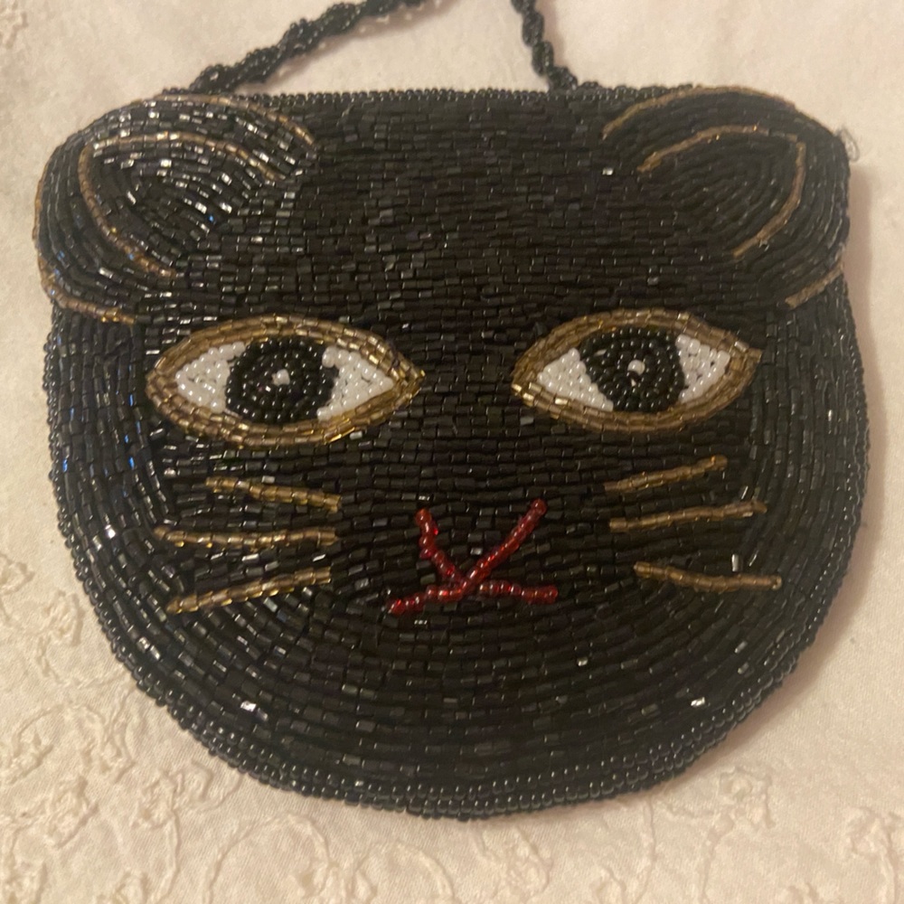 Sequin kitty purse